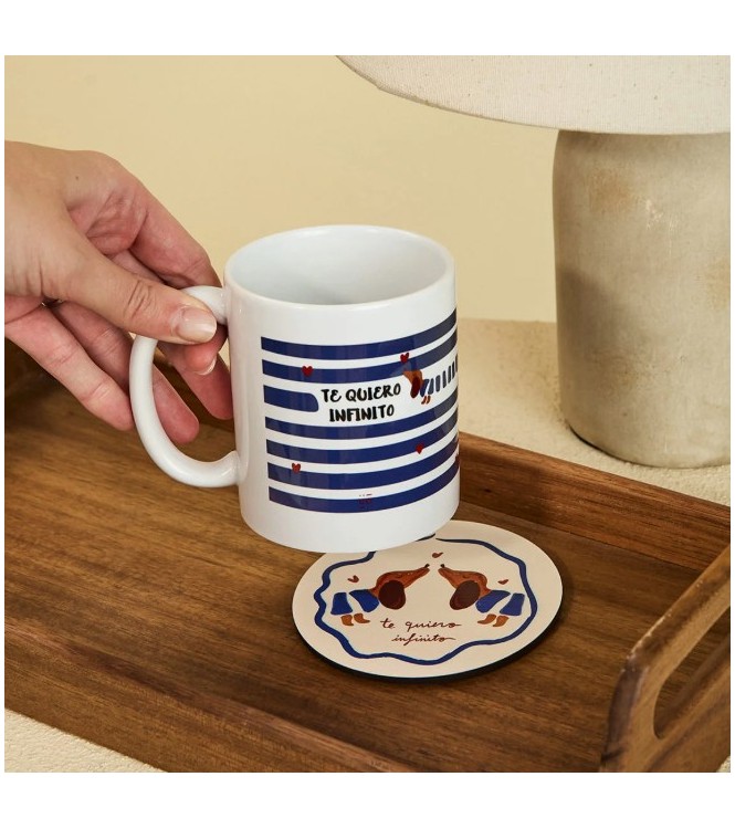 Taza "Te quiero infinito" Teckel