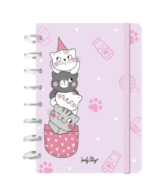 SmartBook A5 - Pink cats