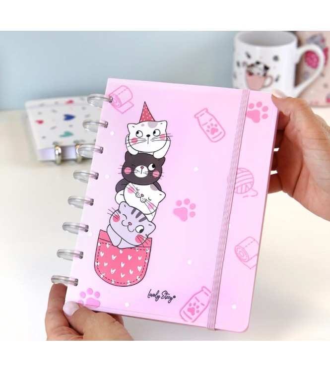 SmartBook A5 - Pink cats