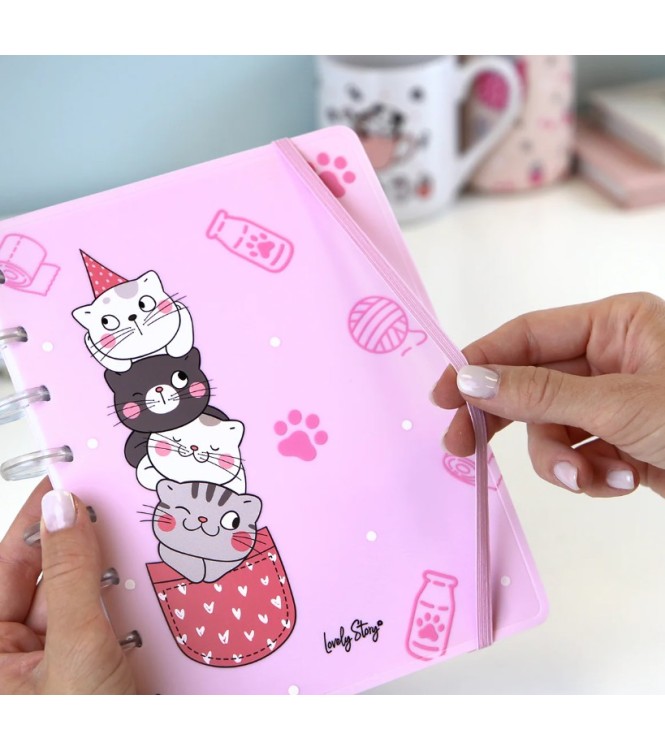 SmartBook A5 - Pink cats