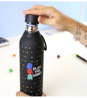 Botella Acero Inoxidable Black Retro P..