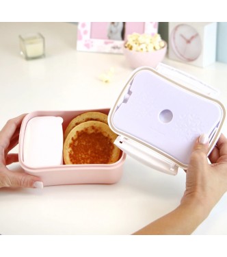 Caja almuerzo hermético - Pink Cats