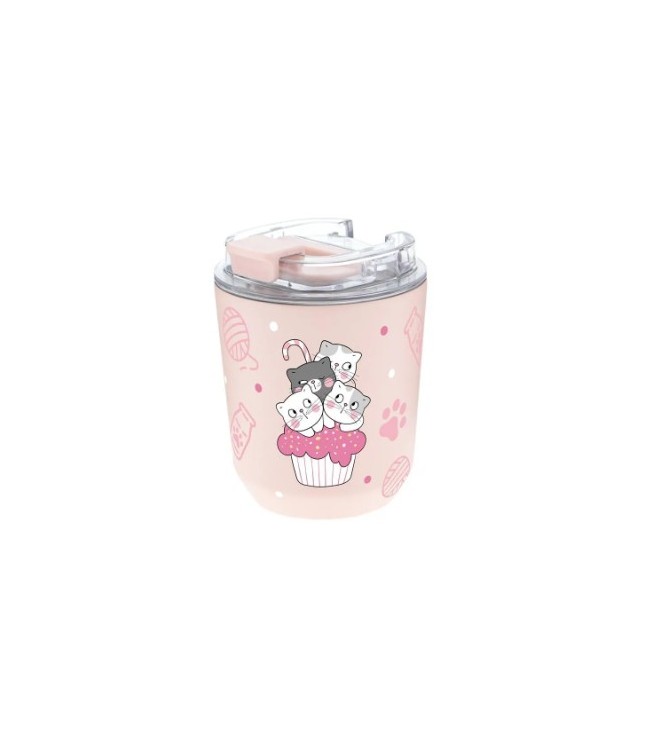 Vaso Térmico 280 ml Pink Cats