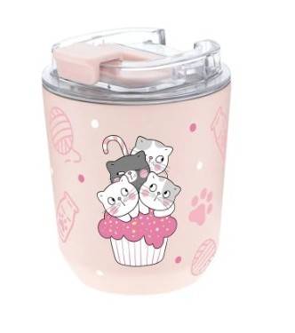 Vaso Térmico 280 ml Pink Cats