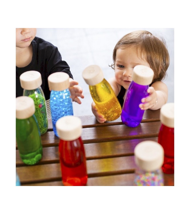 Botella Sensorial azul