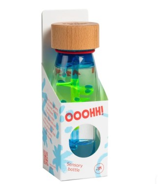 Botella Sensorial spiral blue