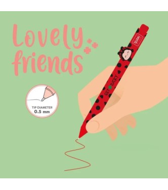 Bolígrafo Gel con Animal Ladybug