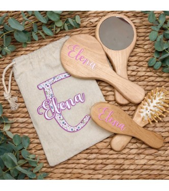 Bolsa con cepillo y espejo