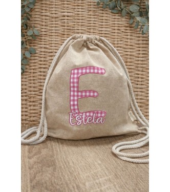 Mochila de cuerdas inicial con nombre