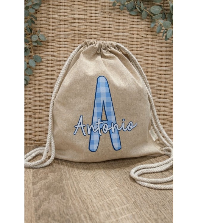 Mochila de cuerdas inicial con nombre