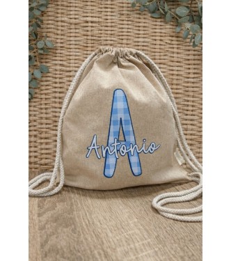 Mochila de cuerdas inicial con nombre