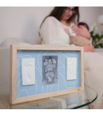 Marco 2 huellas - Blue Abstrait