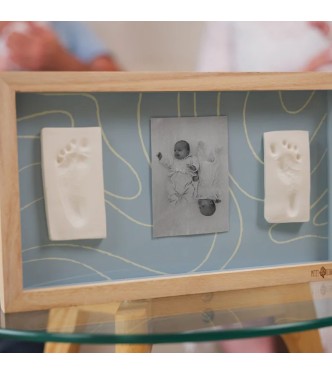 Marco 2 huellas - Blue Abstrait