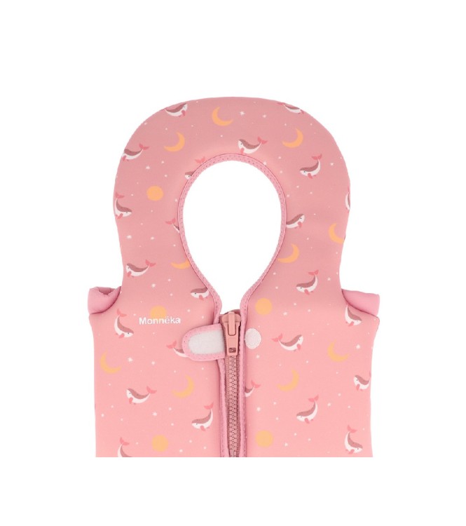 Chaleco Flotador Aprendizaje Whale Pink