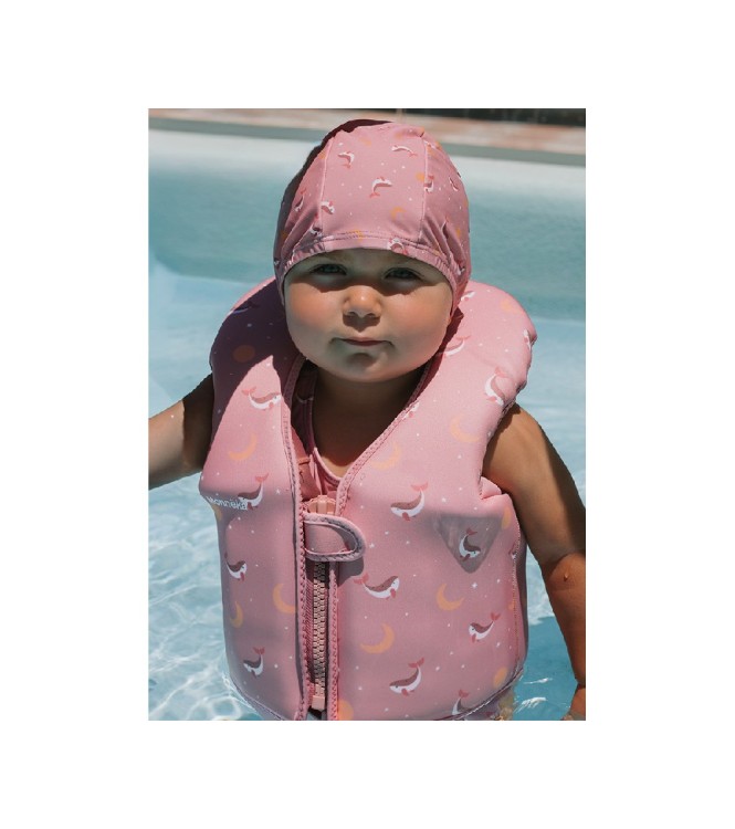 Chaleco Flotador Aprendizaje Whale Pink