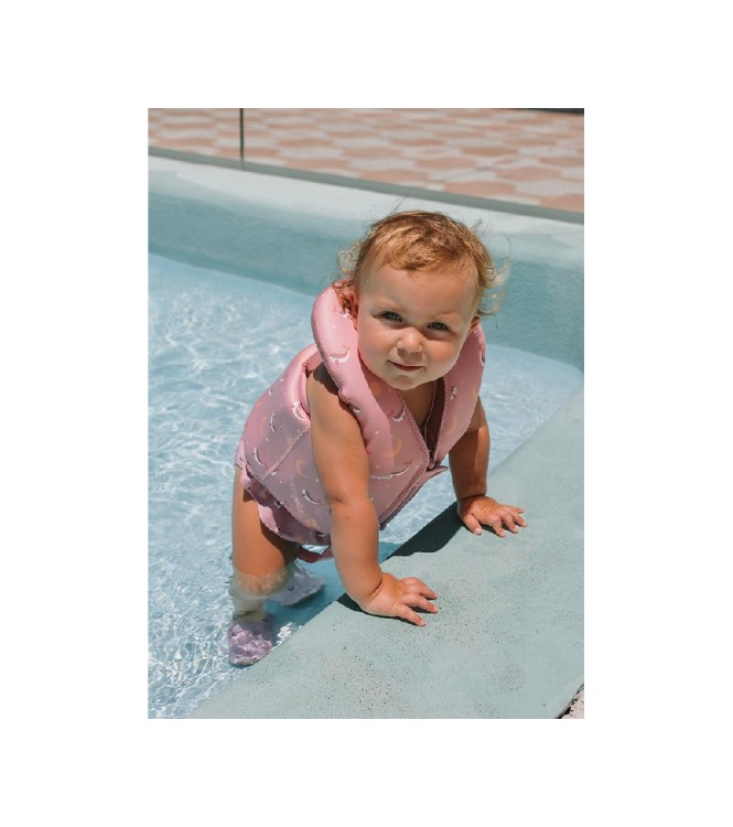 Chaleco Flotador Aprendizaje Whale Pink