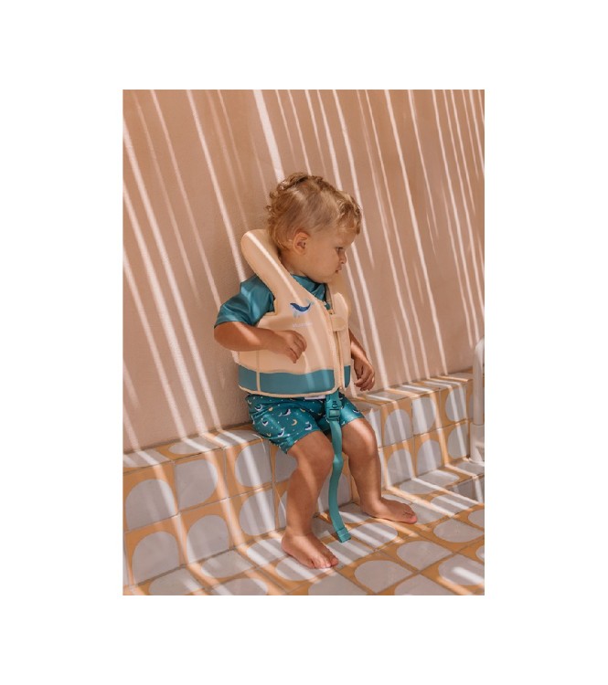 Chaleco Flotador Aprendizaje Whale Teal