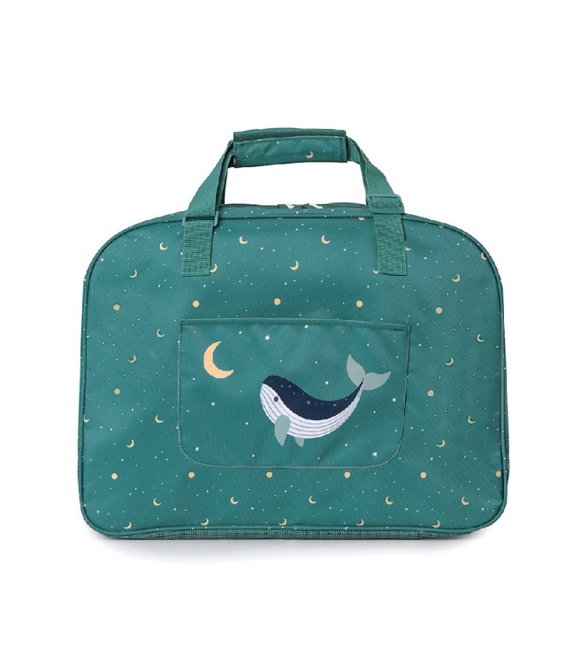 Bolso de Playa con Rejilla Whale Teal