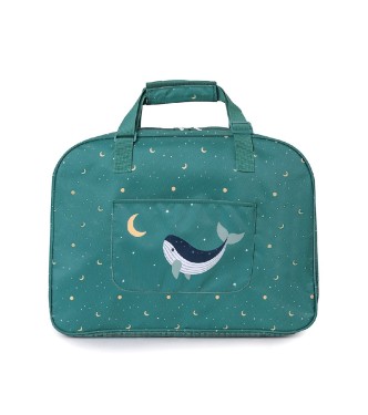 Bolso de Playa con Rejilla Whale Teal
