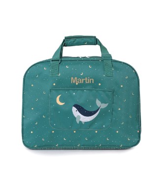 Bolso de Playa con Rejilla Whale Teal