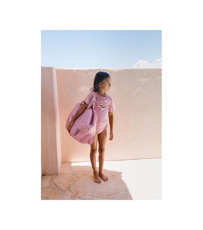 Bolso de Playa con Rejilla Whale Pink