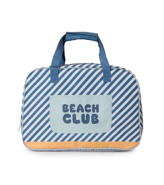 Bolso de Playa con Rejilla Stripes Blues