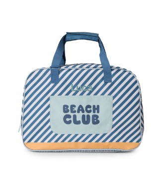 Bolso de Playa con Rejilla Stripes Blues