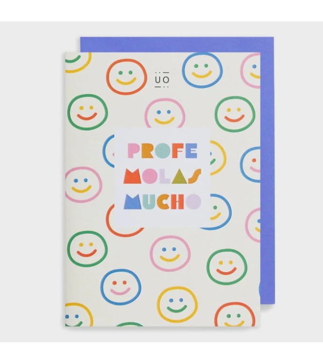 Postal "Profe molas mucho"