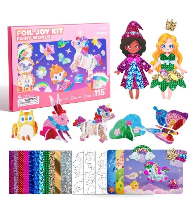 Kit creativo 3 en 1 láminas brillantes