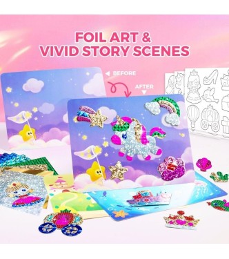 Kit creativo 3 en 1 láminas brillantes