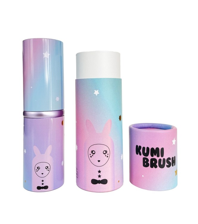 Brocha suave kabuki con print de huella