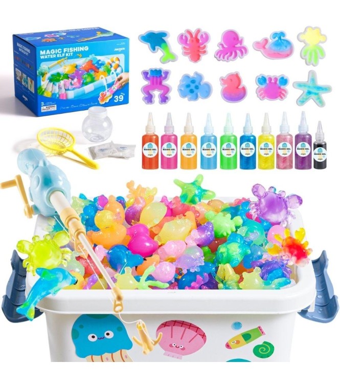 Set figuras de gel 3D en agua