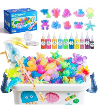 Set figuras de gel 3D en agua