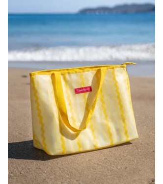 Bolso de playa amarillo Brunet