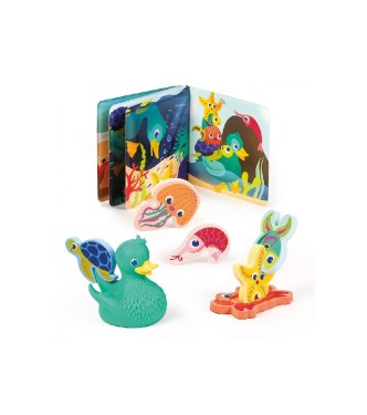 Libro de Baño y 5 Marionetas de Dedo
