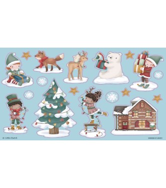 SET DE PEGATINAS NAVIDAD LITTLE DUTCH