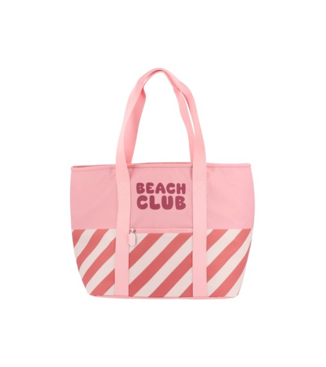 Bolso Tote Nevera Stripes Bloom Y Blush