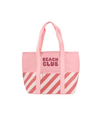 Bolso Tote Nevera Stripes Bloom Y Blush