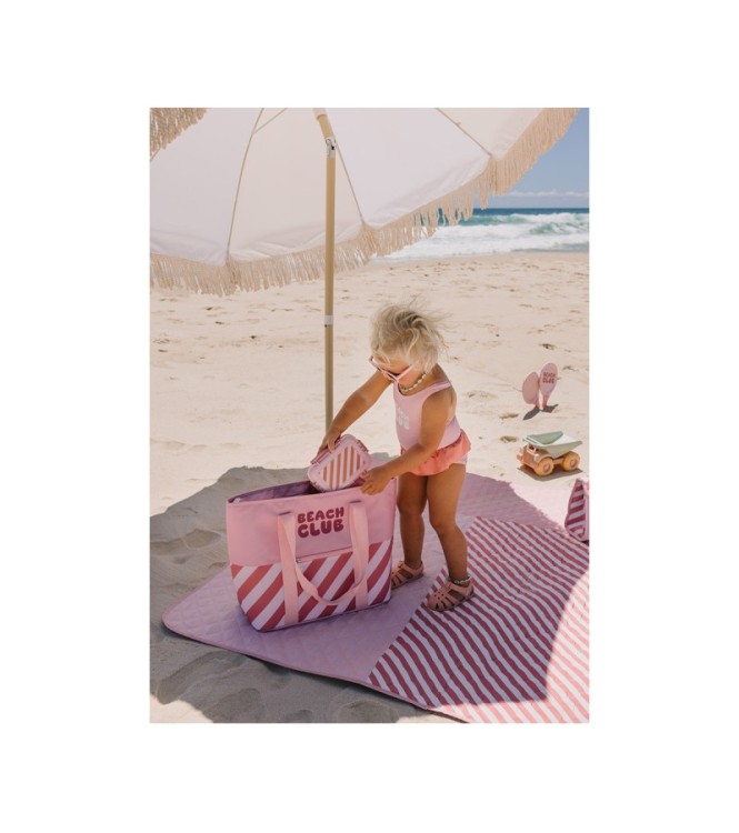 Bolso Tote Nevera Stripes Bloom Y Blush