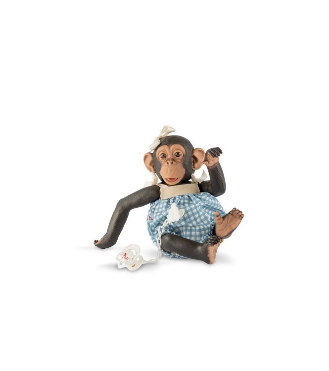 Lola Chimpancé Cuadro Vichy Azul