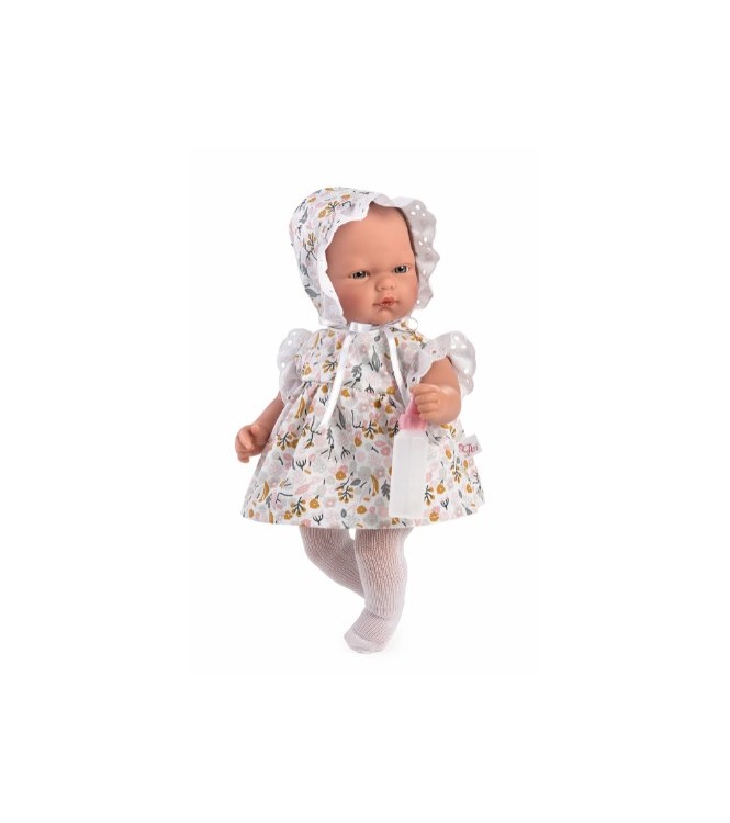 OLI 30 cm - Vestido Florees Grises y Ros