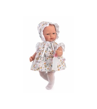 OLI 30 cm - Vestido Florees Grises y Ros