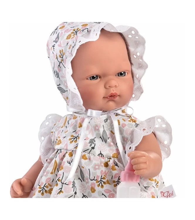 OLI 30 cm - Vestido Florees Grises y Ros