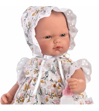 OLI 30 cm - Vestido Florees Grises y Ros