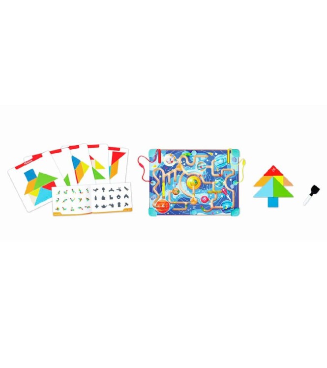 Laberinto Espacial y Tablero de Tangram