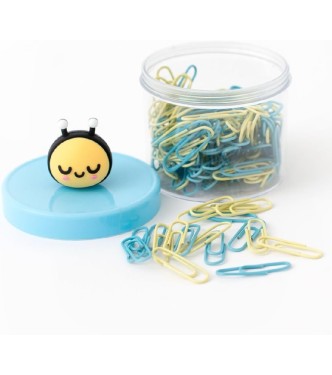 BOTE DE CLIPS DE PAPEL ABEJA