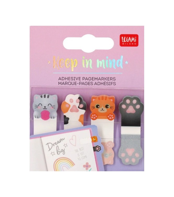 Marcapáginas Adhesivo Gatos