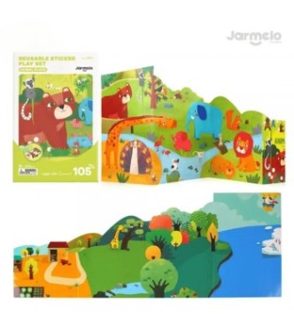 Libro Pegatinas Reutilizables ANIMAL PLA