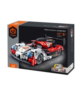 iMMaster Coche de carreras blanco y rojo
