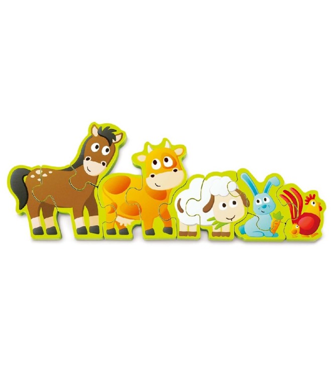 Puzle Animales de granja y Números